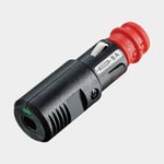 Pro Car Stickpropp till cigarettuttag Car, 12 / 24 V, 8 A, passar kabel 2.5 mm², med inbyggd säkring (8 A) & LED-diod