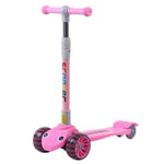 NEWCURLER 2-In-1 Kick Scooter with Seat Great for Kids and Toddlers Girls or Boys – Adjustable Height 3 Wheel Scooter - Wheel LED Lights,Pink