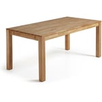 KAVE HOME Table de salle à manger extensible Isbel rectangulaire 120 (200) x 75 cm en bois massif chêne - Naturel Kave Home