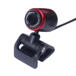 Rouge Webcam HD USB 2.0 CMOS Camara Web Cam pour ordinateur de bureau ordinateur portable Webcam avec micro S - Rouge