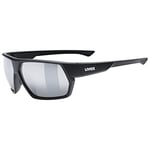 Uvex Unisex-Adult, sportstyle 238 sports glasses, black mat/mirror silver, one size