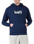 Levi's Men's Relaxed Graphic Sweatshirt Hoodie, Poster Dress Blues, S