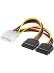 Pro PC Y power cable/adapter 5.25 inch male to 2x SATA
