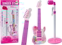 Gitarr Med Mikrofon På Stativ Ljus