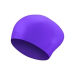 Nike Swim Purple Solid Colour Long Hair Silicone Swim Cap NESSA198-593-New