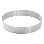 De Buyer Perforated Stainless Steel Straight Tart Ring 205x35mm