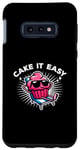 Coque pour Galaxy S10e Cake It Easy Cute Cupcake Pun Vacay Mode Vacances d'été