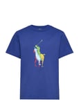 Big Pony Cotton Jersey Tee Tops T-shirts Short-sleeved Blue Ralph Lauren Kids