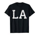Los Angeles Tshirt Women Men | Cool White Text Distressed LA T-Shirt