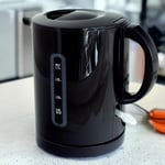 Black Cordless Kettle Electric 2200W 1.7 Litre Jug Rapid Boil Strix Controller