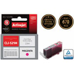 Activejet ACC-521MN - Compatible - Encre à pigments - Magenta - Canon - CLI-521M - 1 pièce(s) (ACC-521MN)