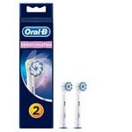 Oral-B Genuine Sensi UltraThin Replacement White Toothbrush Heads, Refills for Electric Toothbrush, Gentler on Gums Still Tough on Plaque, Pack of 2