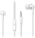 Motorola Sound Earbuds 105 - Wired In-Ear Stereo Headphones with Microphone for Hands-Free Calls - White