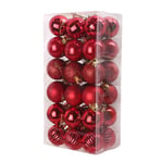 36pcs Christmas Tree Ball Ornaments Party Decoration F As Shown
