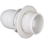 Lamphållare E14, utvändig gänga, vit