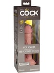 King Cock Elite: Dual Density Silicone Cock, 18 cm, lys