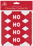 Make And Fill Your Own Mini Christmas Crackers Festive Seasonal Party Craft Kit (Red - Ho Ho Ho)