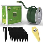 Câble de délimitation de 50 m + 150 piquets + 30 lames pour tondeuse robot tondeuse à gazon - Kit d'accessoires de fil de délimitation pour câble de recherche - Compatible avec Bosch Indego