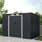 Metal Galvanised Steel Shed 8.6ft x 6ft