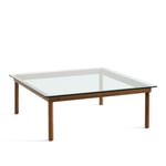 HAY - Kofi Wb Lacquered Walnut, 100 X 100 Clear Glass - Soffbord - Martin Solem - Träfärgad - Glas/Trä
