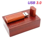 QWERBAM USB 3.0 Customer Wooden Usb Flash Drive Memory Stick Bamboo Wood Pen Drive 4gb 16gb 32GB 64GB U Disk Wedding Gifts High Speed (Capacity : 64GB, Color : Walnut with box)