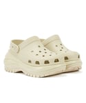 Crocs Classic Mega Crush Clog Bone WoMens Beige Sandals - Size UK 4