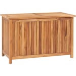 Coffre boîte meuble de jardin rangement 90 x 50 x 58 cm bois de teck solide
