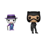 Funko POP! Heroes: Batman 1989 - The Joker With Hat and Cane - 1 in 6 Chance Of Receiving A Rare CHASE variant POP! 47709 & POP Movies: The Batman - Selina Kyle w/Chase. CHASE!!