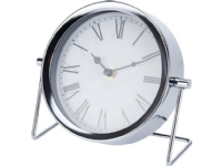 KMTP Round table clock, diameter 16cm, silver Glamor