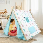 SOKA Camping Countryside Teepee Tent Foldable Play Tent Tipi Canvas for Kids