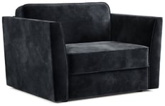 Jay-Be Elegance Velvet Cuddle Chair Sofa Bed - Charcoal