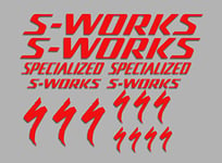 Ecoshirt PP-PH0C-OEGJ Stickers Sworks S-Works Bike F34 Stickers Aufkleber Decals Autocollants Adesivi, Red
