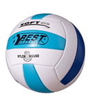 Best Sport Cousu à la Ballon de Volleyball Unisexe, Blanc/Bleu Clair/Bleu
