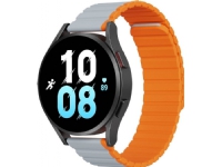 Universellt magnetband för Samsung Galaxy Watch 3 45mm / S3 / Huawei Watch Ultimate / GT3 SE 46mm Dux Ducis armband (22mm LD-version) - Grå Orange
