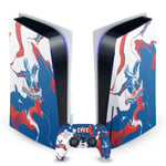 OFFICIAL CRYSTAL PALACE FC LOGO ART VINYL SKIN FOR SONY PS5 DISC EDITION BUNDLE