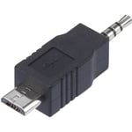 Strom adaptateur [1x une fiche jack 2.5 mm - 1x USB 2.0 prise mâle Micro-B] noir