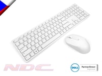 NEW Dell KM5221W White CZECH Pro Wireless Keyboard & Mouse Combo
