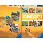 Ravensburger - Savana, Memory® 48 Cartes + 3 Puzzle Enfant 25/36/49 pièces, 4+ Ans