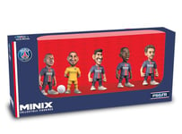 Minix - PSG - Pack de 5 - Figurine à Collectionner 7cm - (Mbappe, Dembele, Asensio, Marquinhos, Donnarumma)