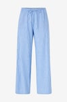 Gina Tricot - Byxor Dina Linen Trousers - Blå