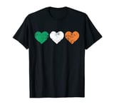 3 Hearts Ireland Flag Cool Cute St. Patricks Day Irish Flags T-Shirt