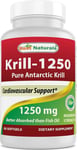 Best Naturals Pure Antarctic Krill Oil 1250 Mg (Triple Strength) with Omega-3S E