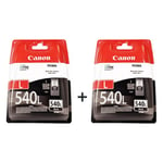 2 Original PG-540 (Large) Ink Cartridge for Canon Pixma MG3150 MG3250, 5224B010