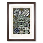 Big Box Art A Persian Pattern by Albert Racinet Framed Wall Art Picture Print Ready to Hang, Walnut A2 (62 x 45 cm)