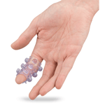 Textured finger vibrator