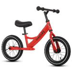 TYSYA Children Bicycle Sliding Toddler 12 Inches Baby Toys Balance Bike Kids 2-5 Years Old Playing Outdoor Bicycle Exercise,Red