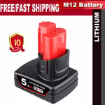 5.5Ah Battery For Milwaukee M12 LI-ION XC High Capacity 12V 48-11-2402 48-11-014