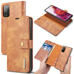 MOONCASE Galaxy S20 FE Case, Detachable Dual Use Protective Cover Either Wallet Leather Case or Slim Back Cover for Samsung Galaxy S20 FE/Samsung Galaxy S20 FE 5G (Brown)