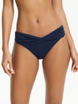 Seafolly Twist Hipster Bikini Briefs Indigo 16 female 93% Nylon, 7% elastane