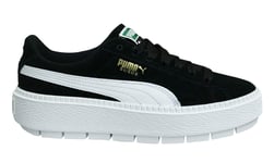 PUMA Suede Platform Trace MU Lace Up Womens Trainers (Numeric_6_Point_5) Black